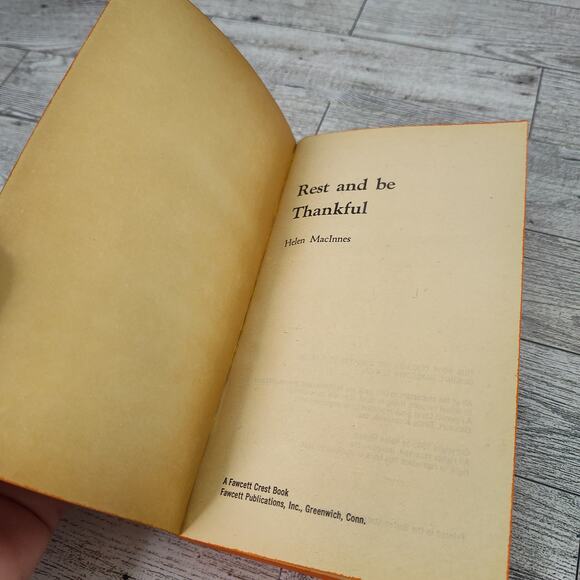 Rest and Be Thankful by Helen MacInnes 1949 Fawcett Crest Paperback Romance PB - Picture 2 of 11